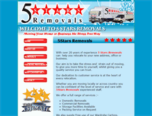 Tablet Screenshot of 5starsremovals.com